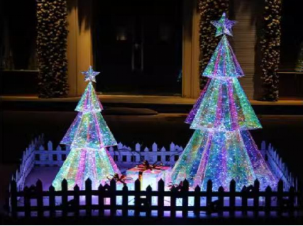 Colorful LED Christmas tree motif light