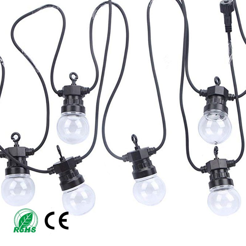 Flame Lighting E27 LED String Light G125 Garden Decorative for Party Balcony
