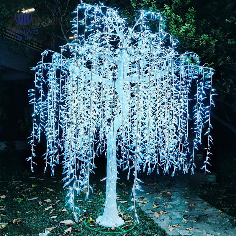 Customized IP65 LED Emulation Willow Light Net Iron Tree Shining Celebrator Light