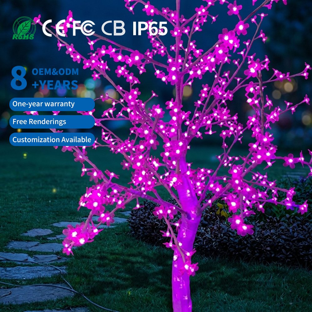 Plastic 1M Christmas LED Cherry Tree Light with IP65 Rating for Garden
