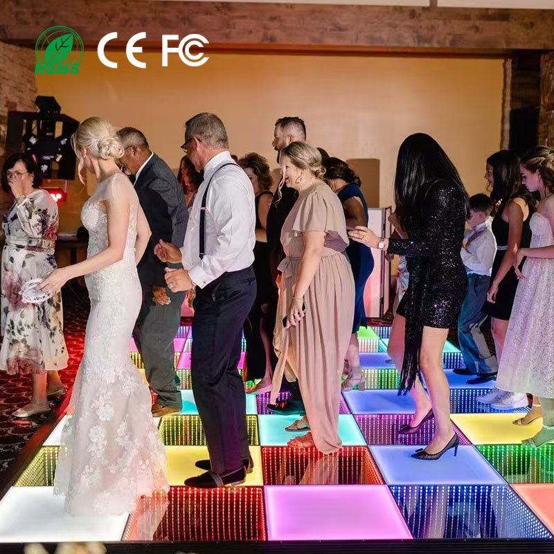 LED Abyss Magnetic Floor Tile Lights Wireless 15W Aluminum DMX512 Control Mode