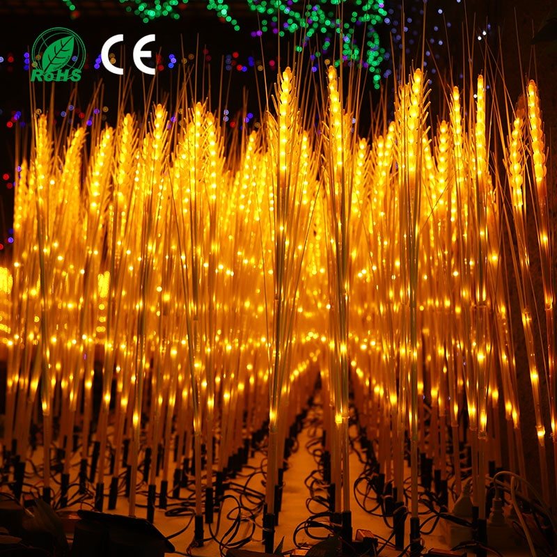 Artificial Wheat Plant Landscape Light for Garden Plaza Decor