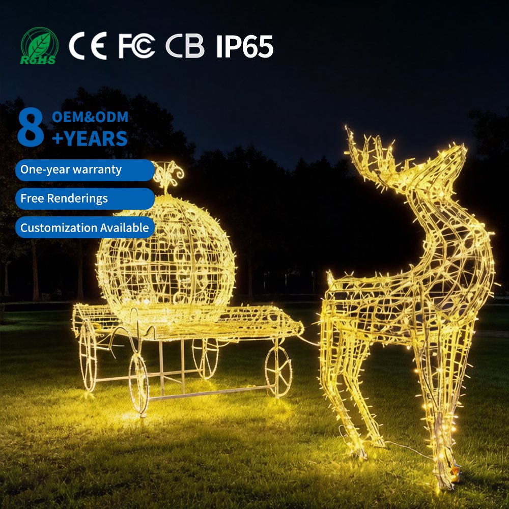 IP65 LED Reindeer Motif Light for Christmas Garden Displays