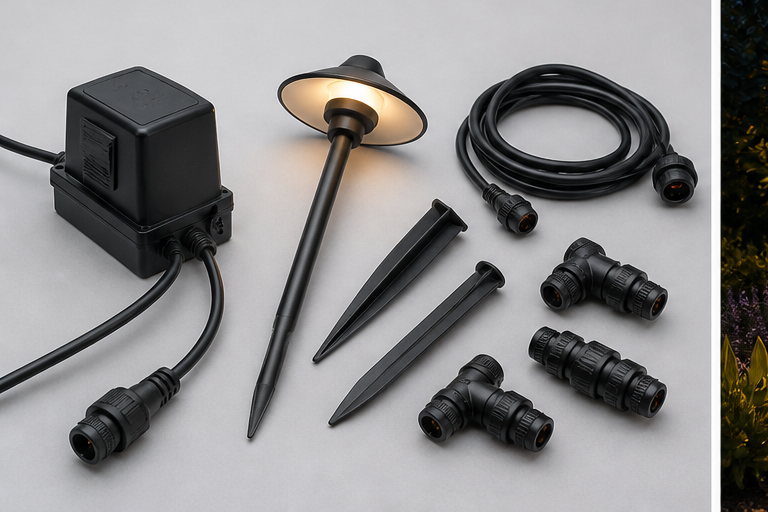 12V Plug-and-Play Landscape Path Light Kit