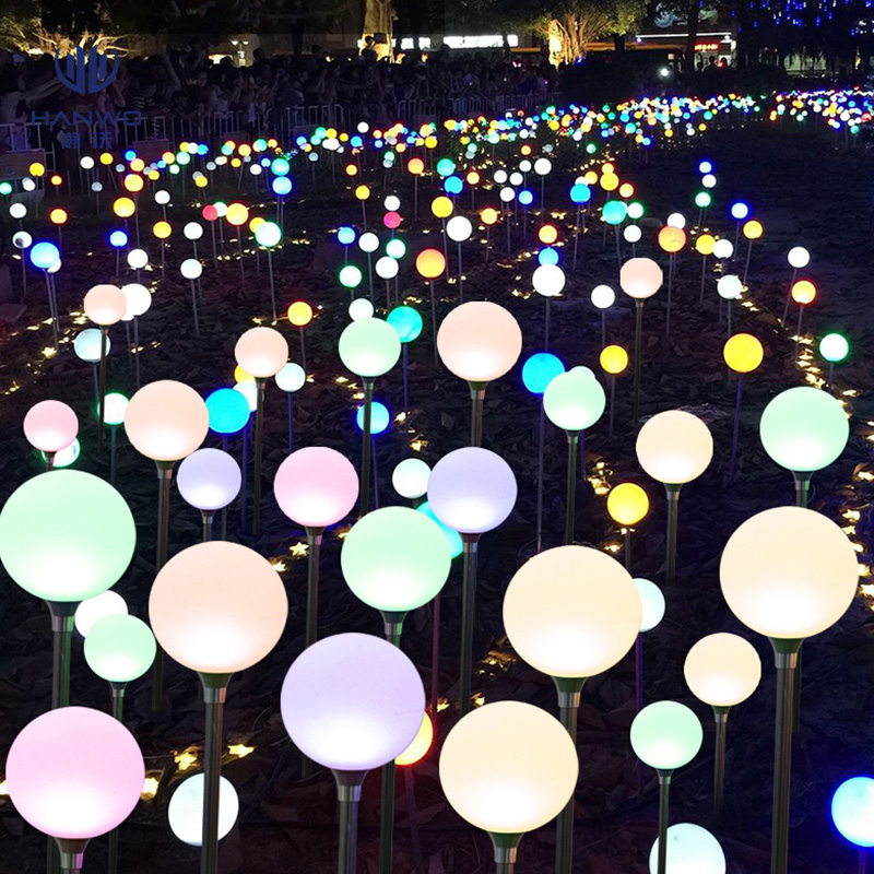 Ball In Ball LED Garden Stake Light D8.0 cm