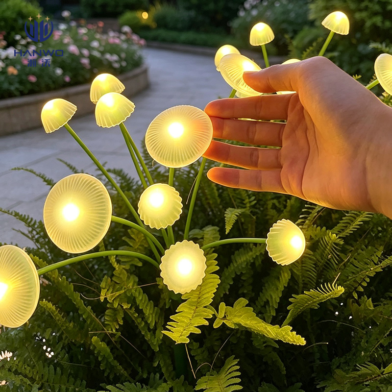 Six Head Mushroom Garden Stake Light H70 cm