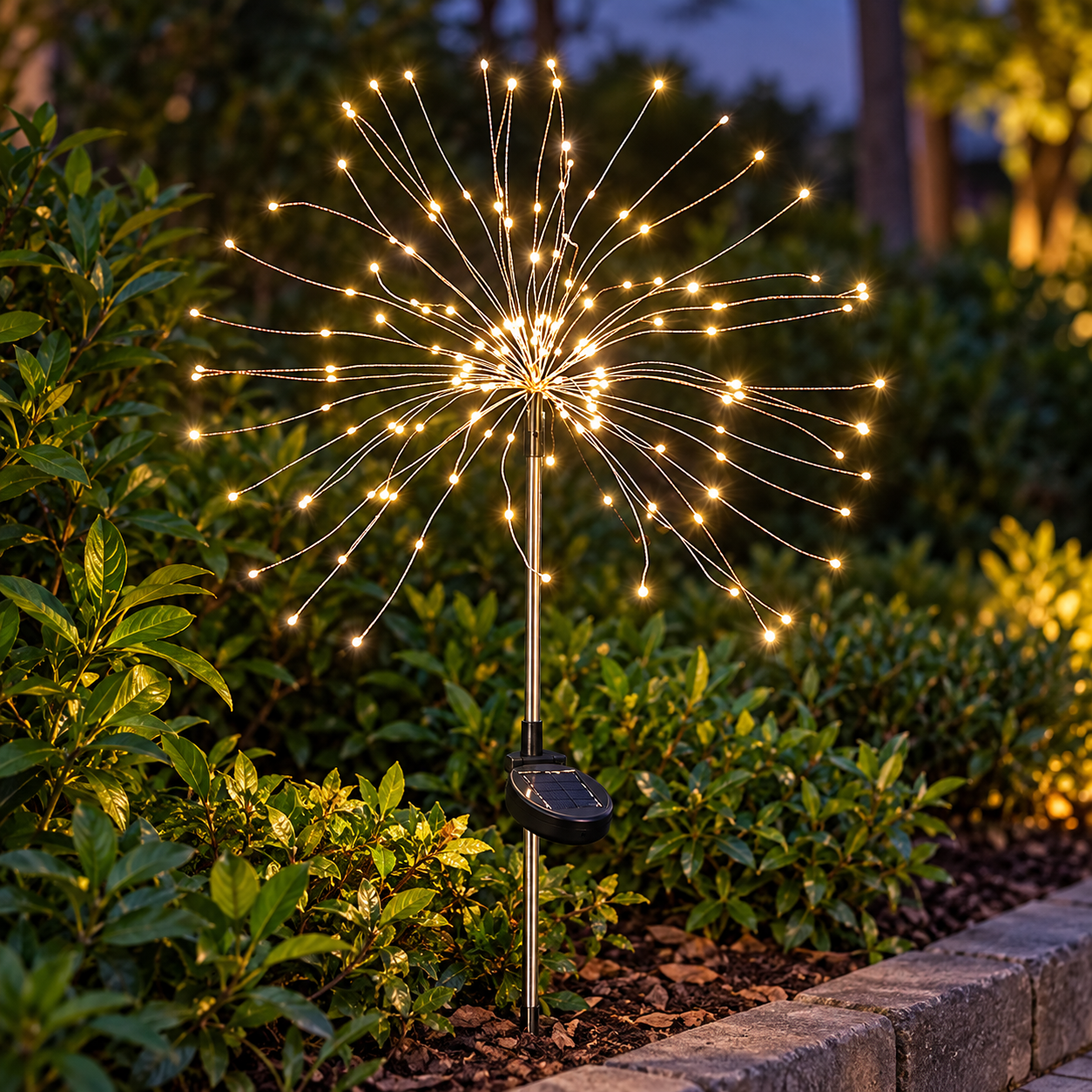 Solar Firework Garden Stake Light for Landscape Borders